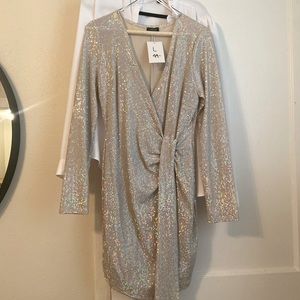 Sparkly Silver Cocktail Dress